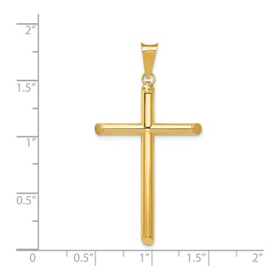 14K Yellow Gold Tube Cross Pendant – view 5