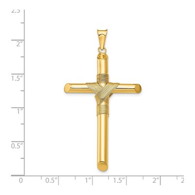 14K Yellow Gold Wrapped Cross Pendant – view 5
