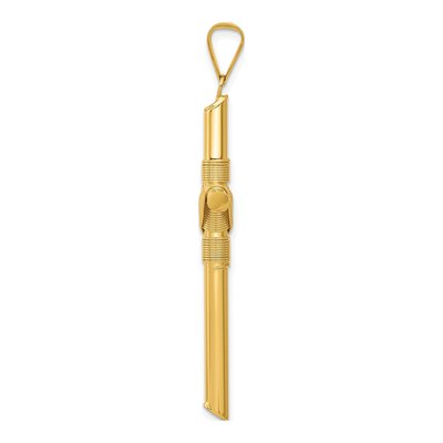 14K Yellow Gold Wrap Tube Cross Pendant – view 3