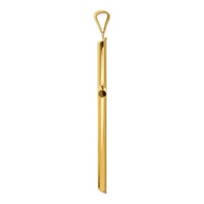 14K Yellow Gold Extra Large Tube Cross Pendant – view 3