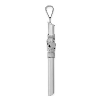 14K White Gold Wrapped Tube Cross Pendant – view 3