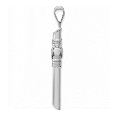 14K White Gold Wrap Tube Cross Pendant – view 3