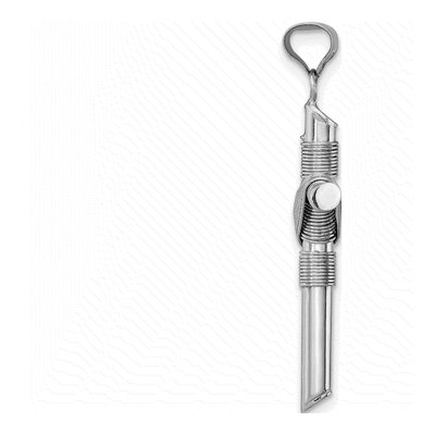 14K White Gold Wrap Tube Cross Pendant – view 3