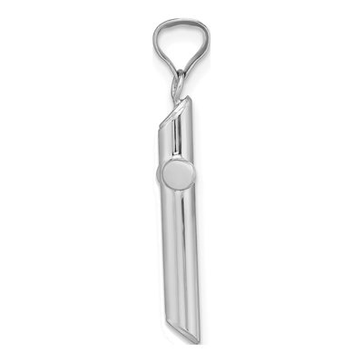 14K White Gold Tube Cross Pendant – view 3