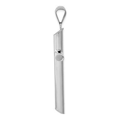 14K White Gold Tube Cross Pendant – view 3