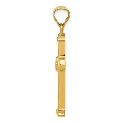 14K Yellow Gold CZ Cross Pendant – view 3