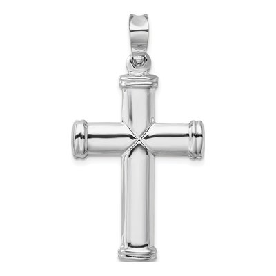 14K White Gold Cross Pendant