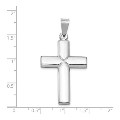 14K White Gold Stamping Cross Pendant – view 4