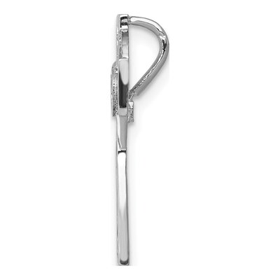 14K White Gold Celtic Cross Omega Slide Pendant – view 3
