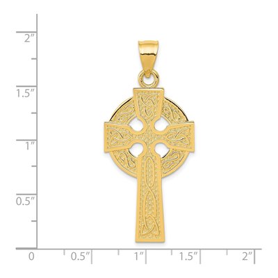 14K Yellow Gold Celtic Cross Pendant – view 5