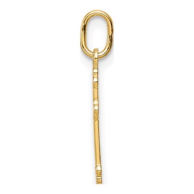 14K Yellow Gold Small Budded Cross Charm – view 3
