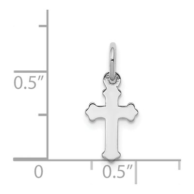 14K White Gold Mini Cross Charm – view 4