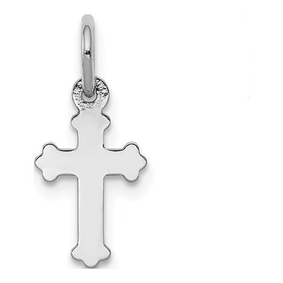 14K White Gold Mini Cross Charm – view 5