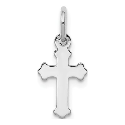 14K White Gold Mini Cross Charm
