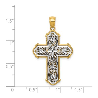14K Yellow Gold Reversible Cross Pendant – view 5