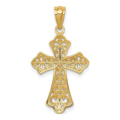 14K Yellow Gold Filigree Cross Pendant – view 5