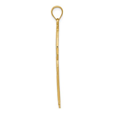 14K Yellow Gold Dove Cross Pendant – view 3