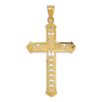 14K Yellow Gold Dove Cross Pendant – view 5
