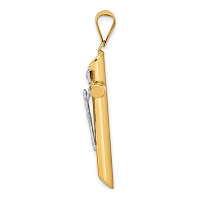 14K Two-Tone Gold Crucifix Pendant – view 3