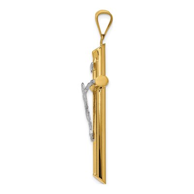14K Two-Tone Gold Crucifix Pendant – view 3