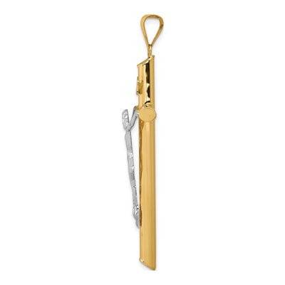 14K Two-Tone Gold Crucifix Pendant – view 3