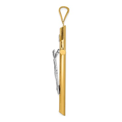 14K Two-Tone Gold Crucifix Pendant – view 3