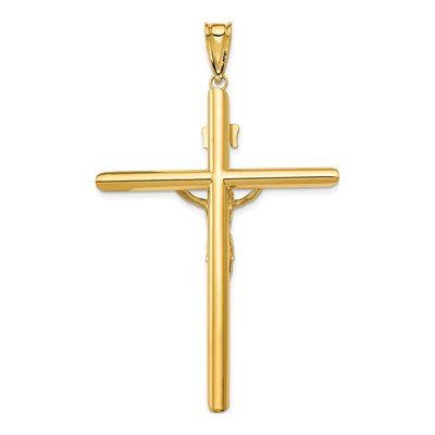 14K Two-Tone Gold Crucifix Pendant – view 5