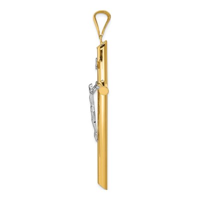 14K Two-Tone Gold Crucifix Pendant – view 3