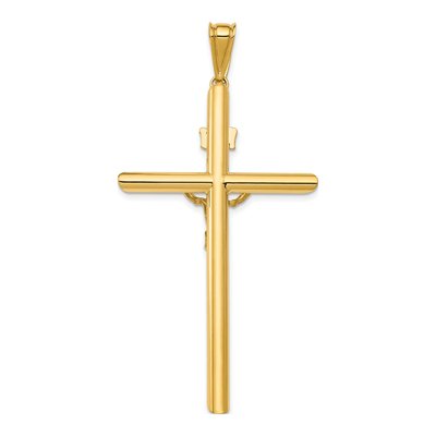 14K Two-Tone Gold Crucifix Pendant – view 5