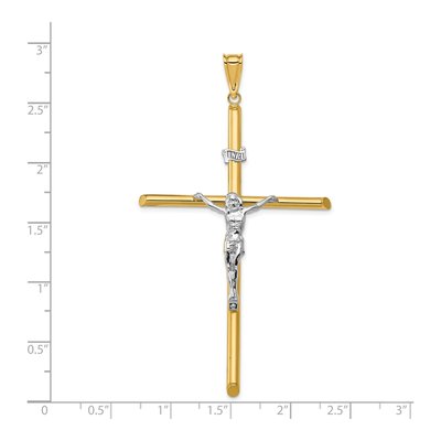 14K Two-Tone Gold Crucifix Pendant – view 4
