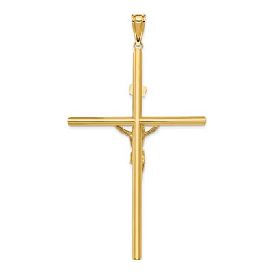 14K Two-Tone Gold Crucifix Pendant – view 5