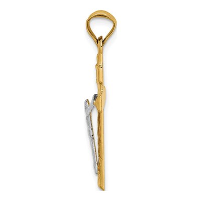 14K Two-Tone Gold Crucifix Pendant – view 3