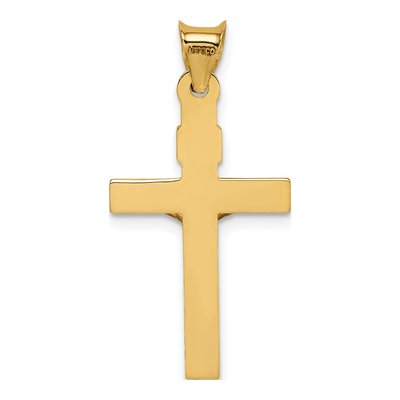 14K Two-Tone Gold Crucifix Pendant – view 5