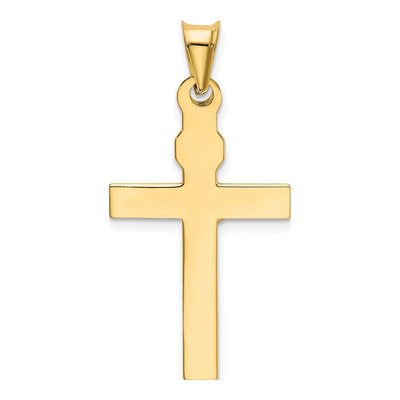 14K Two-Tone Gold INRI Crucifix Pendant – view 5