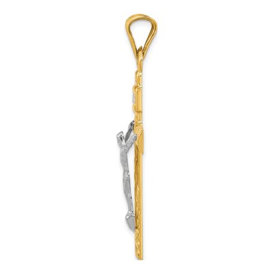 14K Two-Tone Gold Crucifix Pendant – view 3