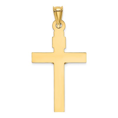 14K Two-Tone Gold Crucifix Pendant – view 4