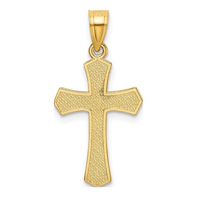 14K Yellow Gold Diamond-Cut Crucifix Pendant – view 3