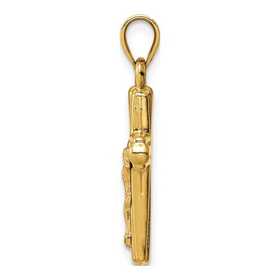 14K Yellow Gold Reversible Crucifix Cross Pendant – view 3