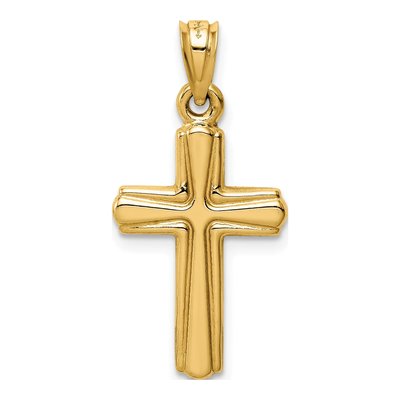 14K Yellow Gold Reversible Crucifix Cross Pendant – view 5