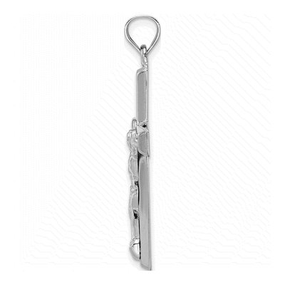 14K White Gold Crucifix Pendant – view 3