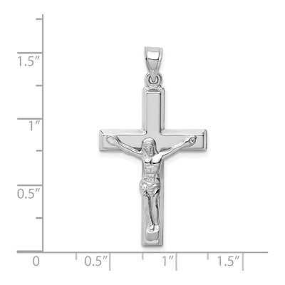 14K White Gold Crucifix Pendant – view 5