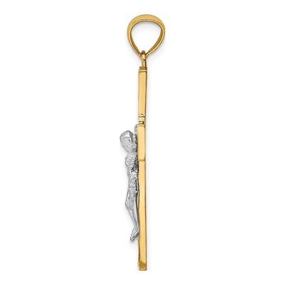 14K Two-Tone Gold Crucifix Pendant – view 3
