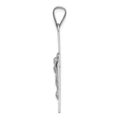 14K White Gold Crucifix Pendant – view 3
