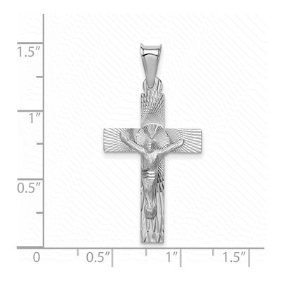 14K White Gold Crucifix Pendant – view 5