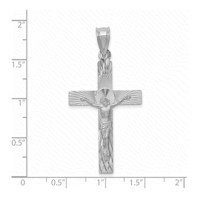 14K White Gold Crucifix Pendant – view 4