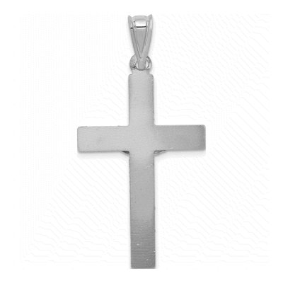 14K White Gold Crucifix Pendant – view 5