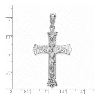 14K White Gold Crucifix Pendant – view 4