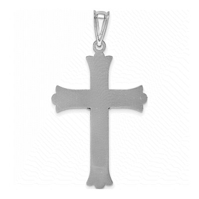 14K White Gold Crucifix Pendant – view 5