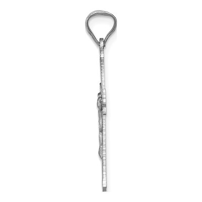 14K White Gold Crucifix Pendant – view 3