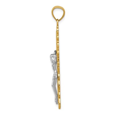 14K Two-Tone Gold Crucifix Pendant – view 3